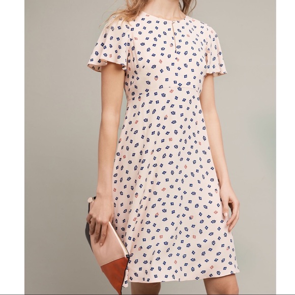 Maeve Dresses & Skirts - Anthropologie Maeve Geoplanes Ditsy Floral Bohemian Dress Peach size 8
